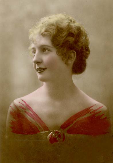 PL58-12 Tinted Postcard of Pretty Lady c.1911