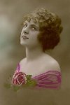Tinted postcard of Pretty Lady c.1918
